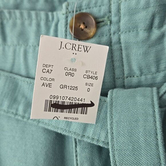 NWT J.Crew Factory Cropped Twill Paper-bag Pant - Picture 5 of 5